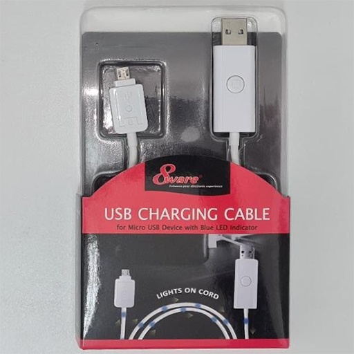 Micro USB charging cable with LED lights